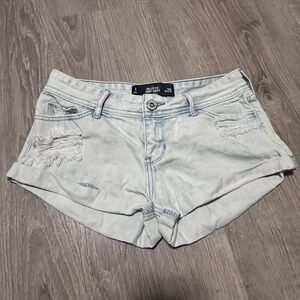 Hollister Light Blue Jean Shorts